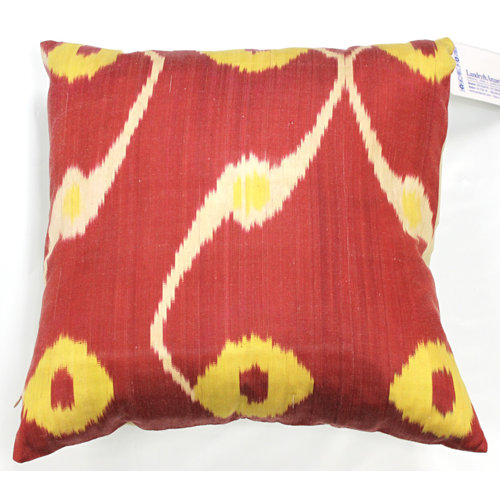Landry & Arcari Rugs and Carpeting Ikat Silk Reversible Pillow Cover